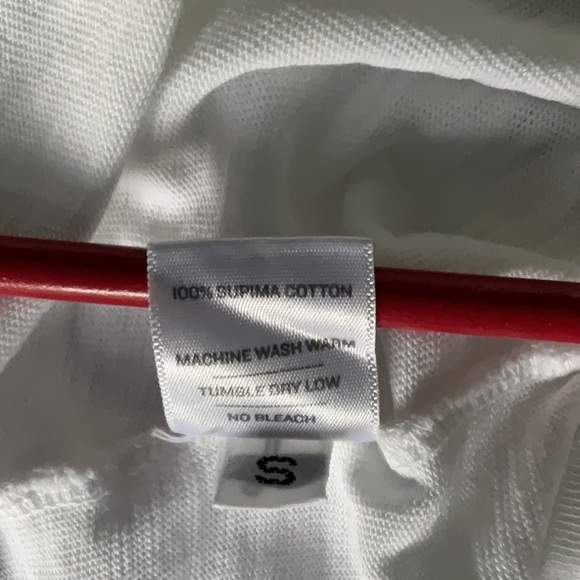 America Giant Slub Crew White Long Sleeved Cotton Shirt - Picture 5 of 11